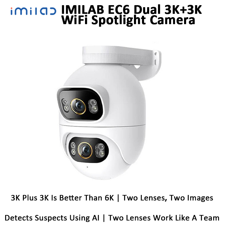 Home Security Flood Lights - IMILAB EC6 Dual 3K+3K WiFi Home