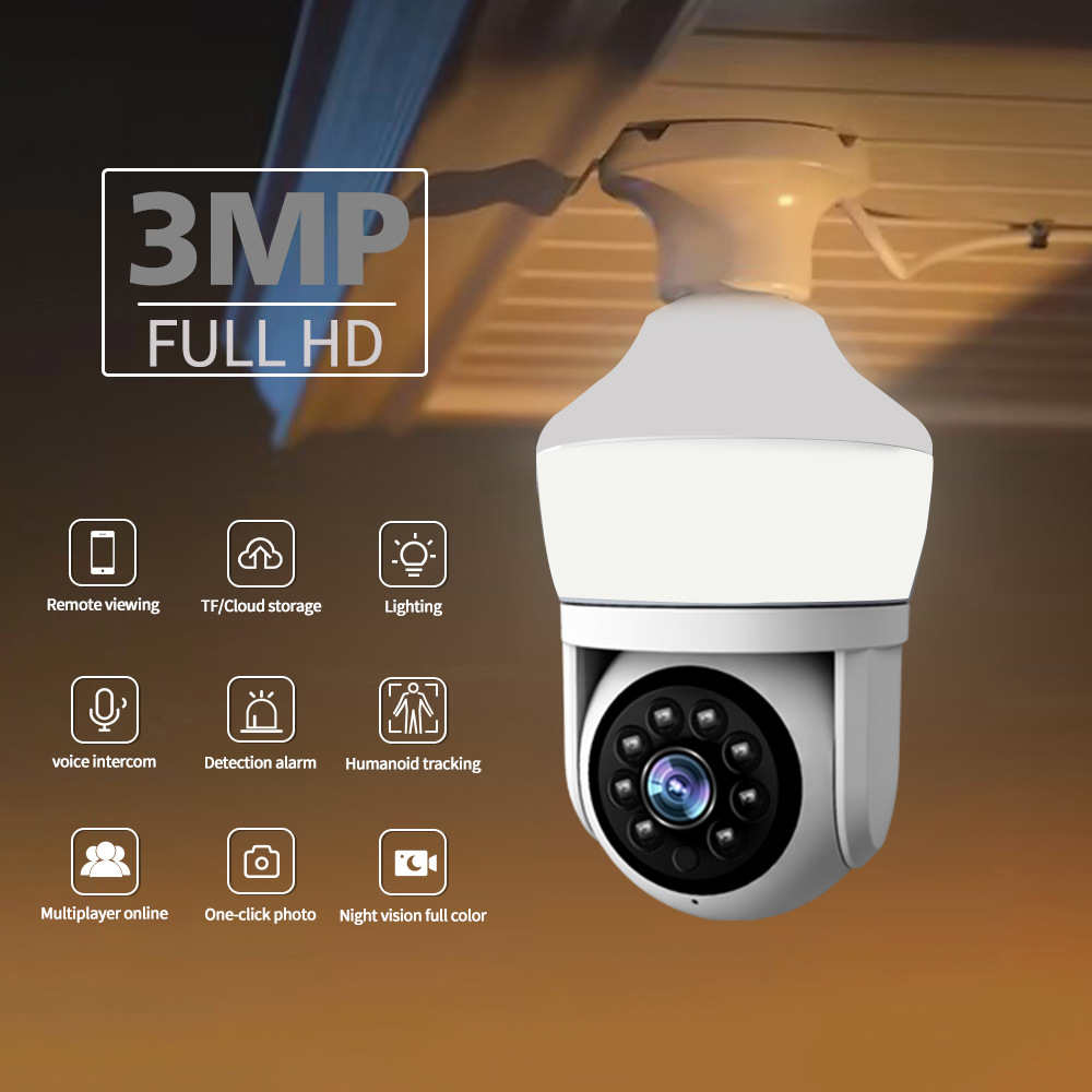 Home Security Flood Lights - 3MP 1296P Yoosee/Carecam APP Night Lamp