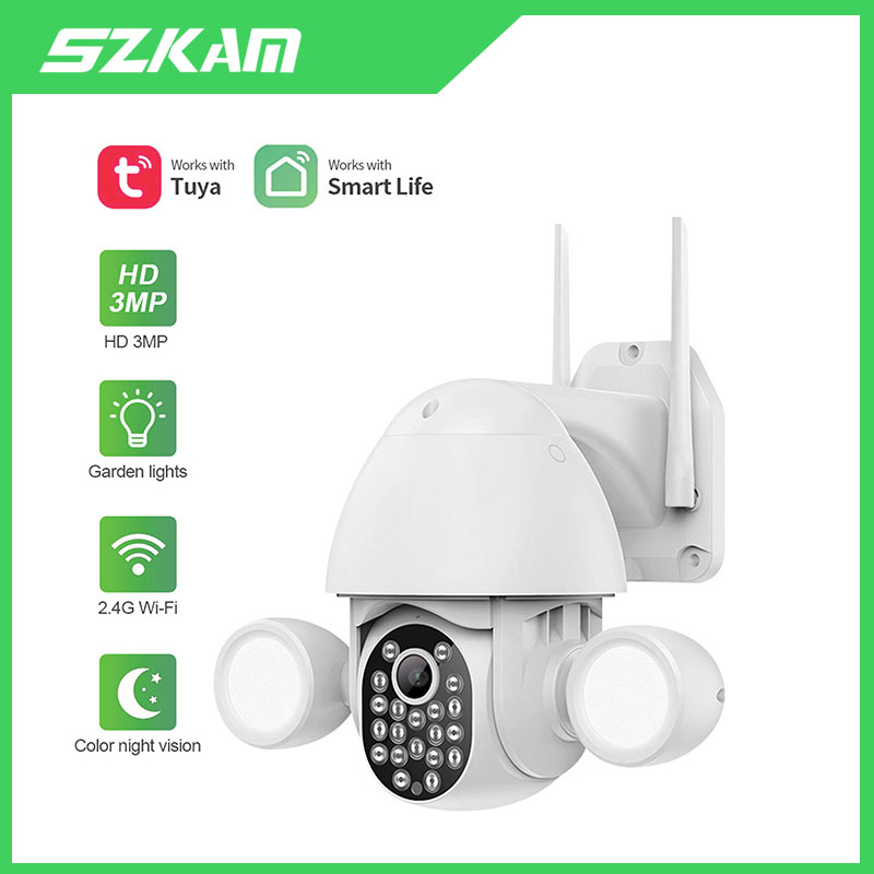 Home Security Flood Lights - Tuya Smartlife APP Smart Lighting 3MP