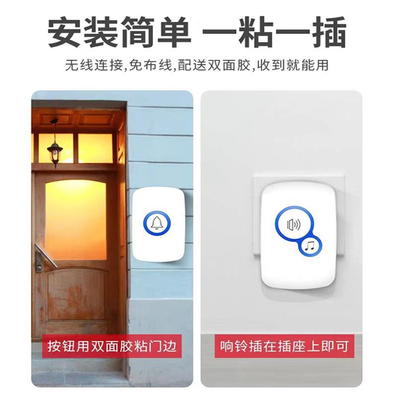 Home Security Bell - 32Ringtone Wireless Alarm Guest Welcome Chime