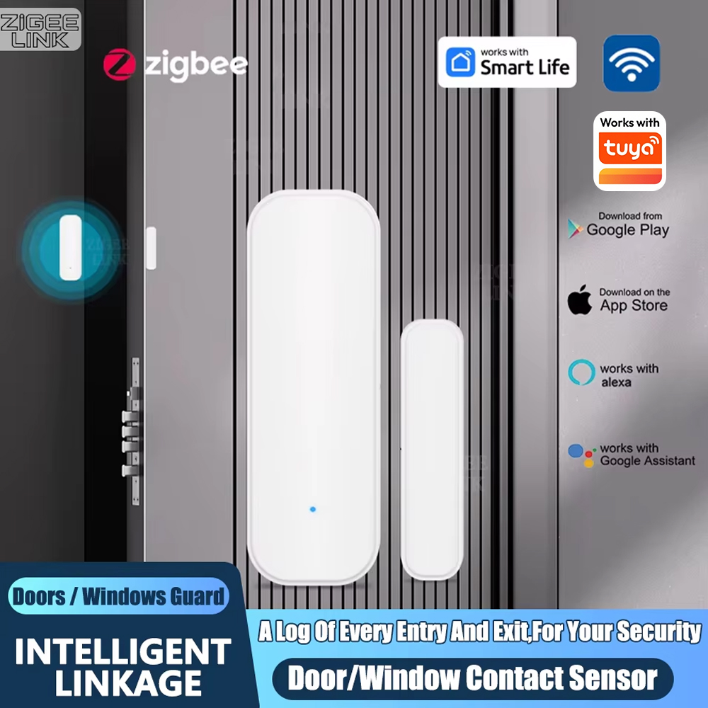 Home Security Systems Wireless - ZigBee Door Window Sensor Wireless Magnetic