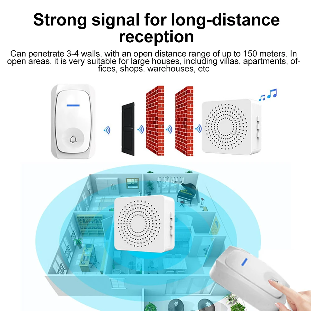 USB Wireless Doorbell Smart We - Home Security Bell review and price