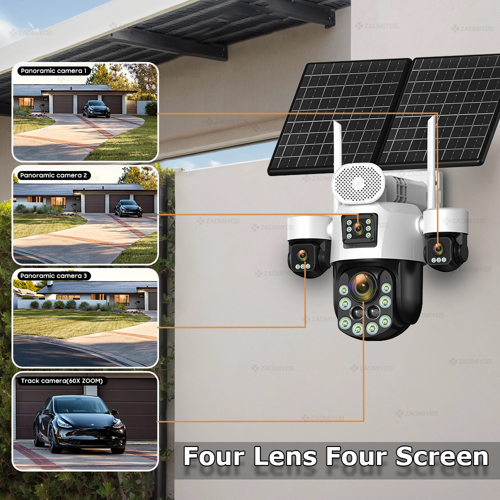 4 Lens Outdoor 360° Surveillan - Home Security Device review and price