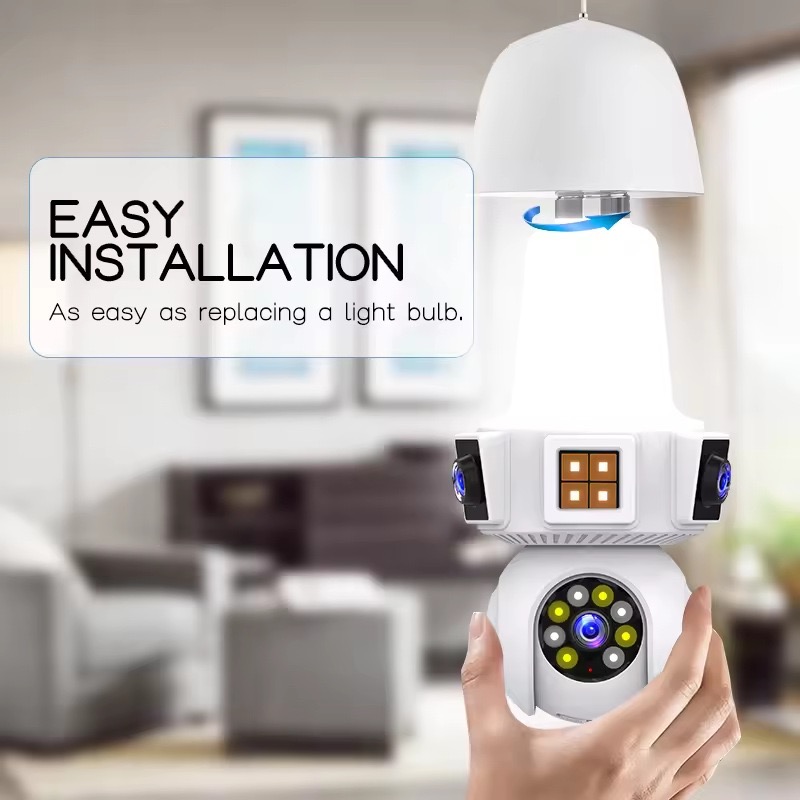 6MP V380pro APP Dual Lens Full - Home Security Flood Lights review and price