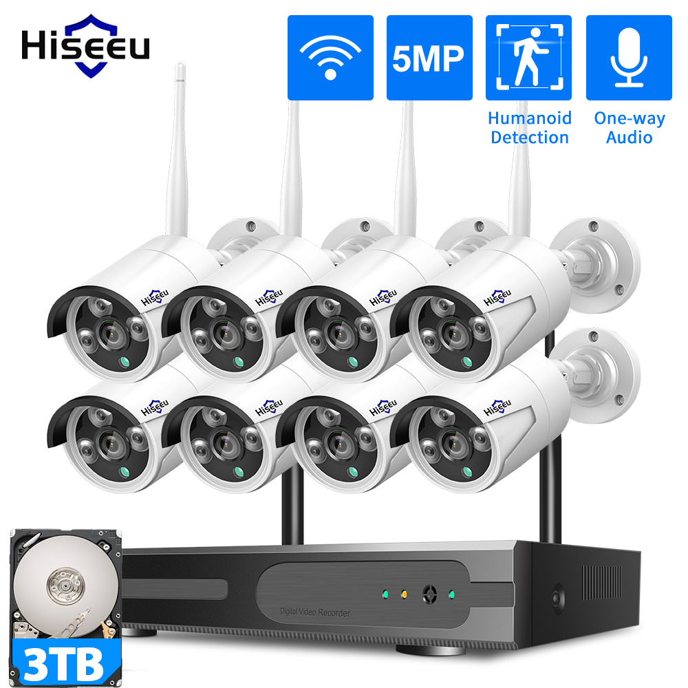 Hiseeu 3/5/8MP WiFi CCTV Camer - Home Security Systems Wireless review and price