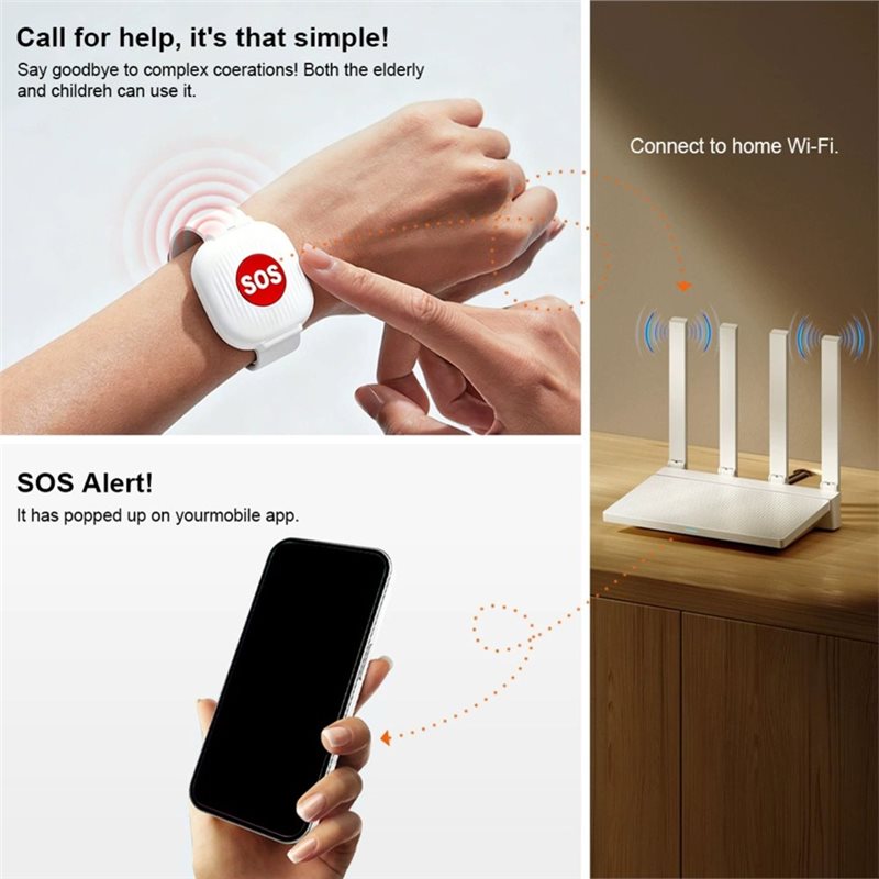 ABJF-Tuya Wifi SOS Panic Butto - Home Security Device review and price